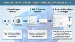 Sprache ändern und festlegen Anleitung | Windows 11/10
