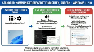 Standard-Kommunikationsgerät einrichten, ändern – Windows 11/10