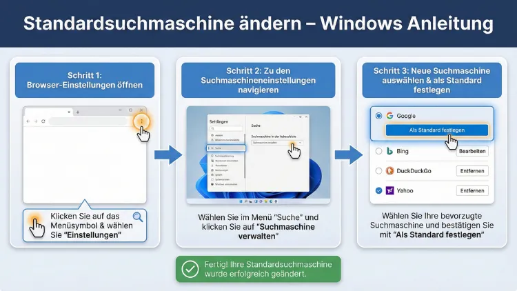 Standardsuchmaschine ändern – Windows 11/10 Anleitung