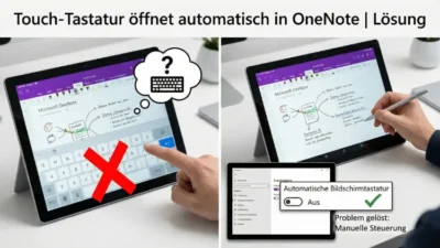 Touch-Tastatur öffnet automatisch in OneNote | Lösung