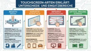 Touchscreen-Arten erklärt: Unterschiede und Einsatzbereiche