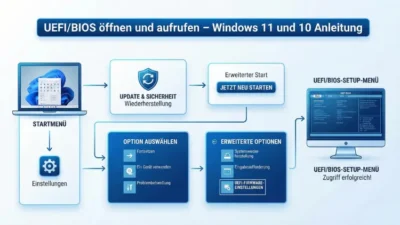 UEFI/BIOS öffnen und aufrufen – Windows 11 und 10 Anleitung