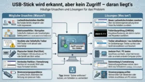 USB-Stick wird erkannt, aber kein Zugriff – daran liegt’s