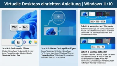 Virtuelle Desktops einrichten Anleitung | Windows 11/10