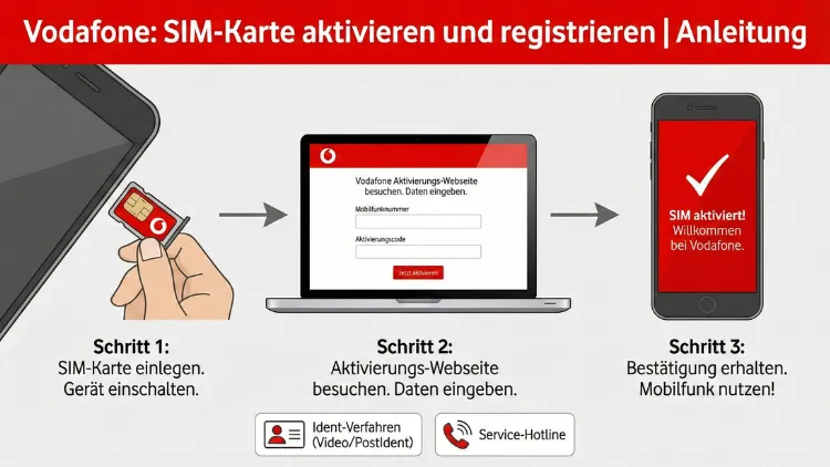 Vodafone: SIM-Karte aktivieren und registrieren | Anleitung