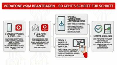 Vodafone eSIM beantragen: So geht’s Schritt für Schritt