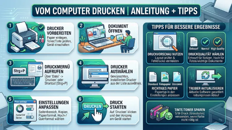 Vom Computer drucken | Anleitung + Tipps