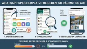 WhatsApp-Speicherplatz freigeben: So räumst du auf