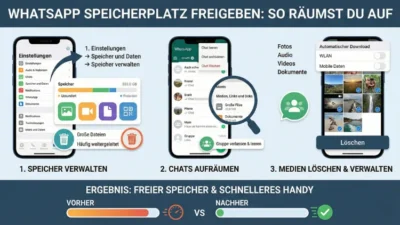 WhatsApp-Speicherplatz freigeben: So räumst du auf