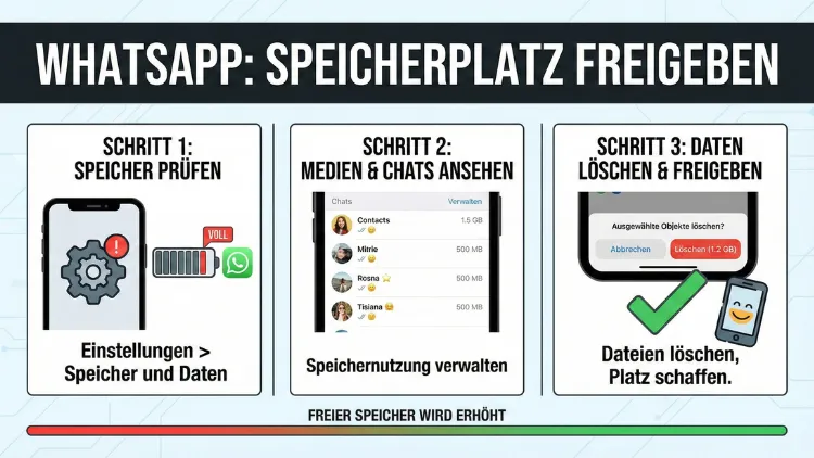 WhatsApp: Speicherplatz freigeben – so geht’s einfach
