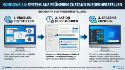 Windows 10: System auf früheren Zustand wiederherstellen