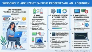Windows 11 Akku zeigt falsche Prozentzahl an | Lösungen