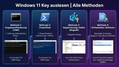Windows 11 Key auslesen | Alle Methoden