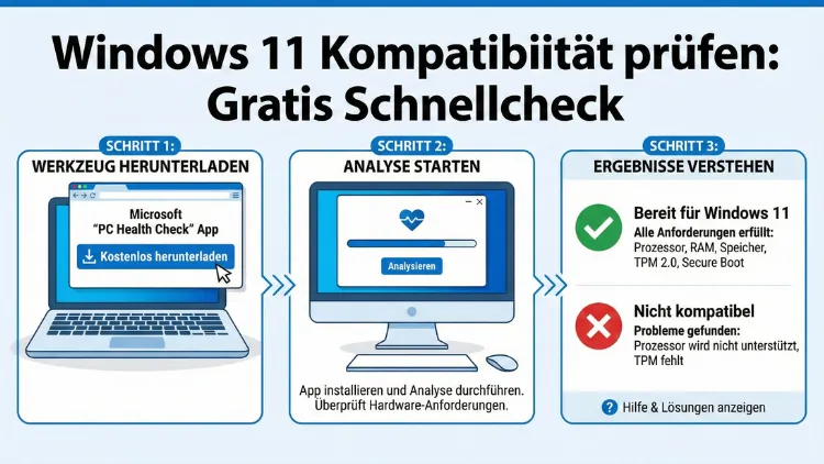 Windows 11 Kompatibilität prüfen: Gratis Schnellcheck
