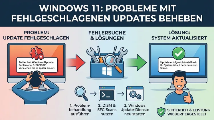 Windows 11: Probleme mit fehlgeschlagenen Updates beheben