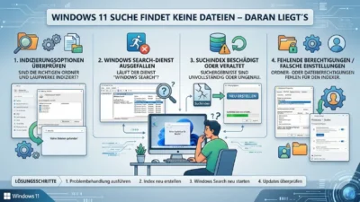 Windows 11 Suchfunktion findet keine Dateien – daran liegt’s