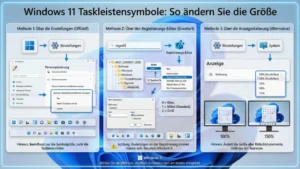 Windows 11 Taskleistensymbole: So ändern Sie die Größe