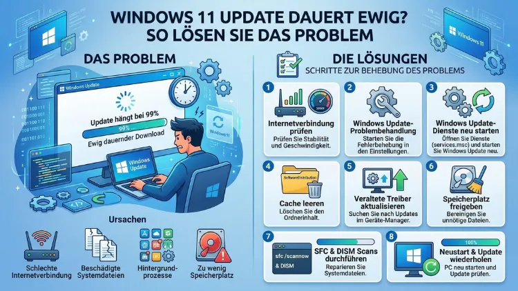 Windows 11 Update dauert ewig? So lösen Sie das Problem