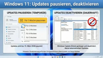 Windows 11: Updates pausieren, deaktivieren | Anleitung