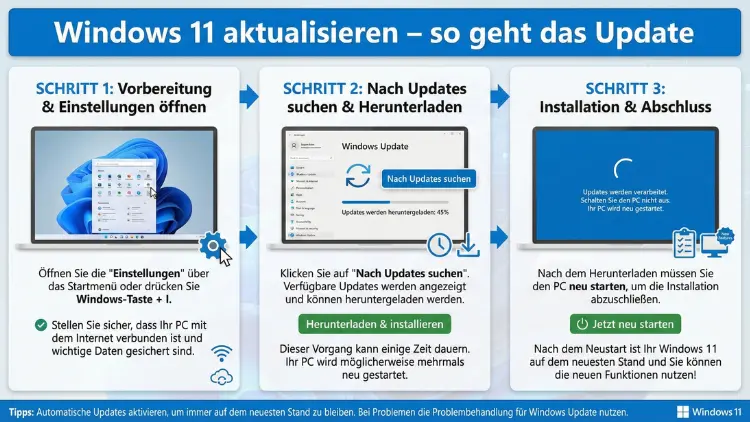 Windows 11 aktualisieren – so geht das Update