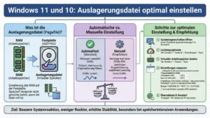 Windows 11 und 10: Auslagerungsdatei optimal einstellen