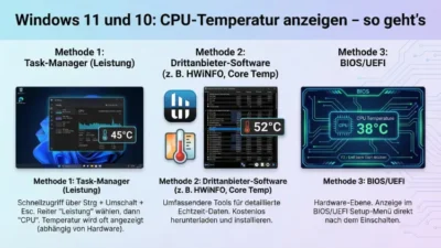 Windows 11 und 10: CPU-Temperatur anzeigen – so geht’s