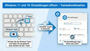Windows 11 und 10: Einstellungen öffnen – Tastenkombination