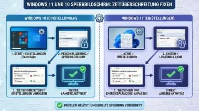 Windows 11 und 10 Sperrbildschirm: Zeitüberschreitung fixen