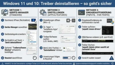 Windows 11 und 10: Treiber deinstallieren – so geht’s sicher
