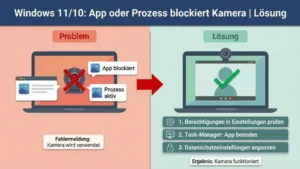 Windows 11/10: App oder Prozess blockiert Kamera | Lösung