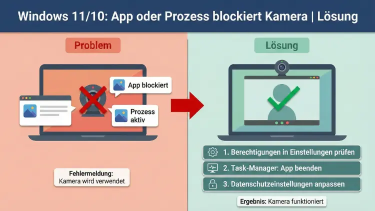 Windows 11/10: App oder Prozess blockiert Kamera | Lösung