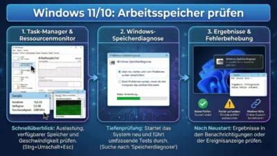 Windows 11/10: Arbeitsspeicher prüfen – so geht’s richtig