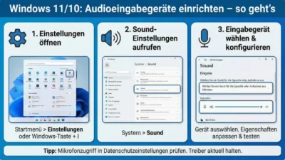 Windows 11/10: Audioeingabegeräte einrichten – so geht’s