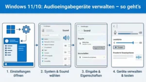 Windows 11/10: Audioeingabegeräte verwalten – so geht’s