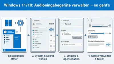Windows 11/10: Audioeingabegeräte verwalten – so geht’s