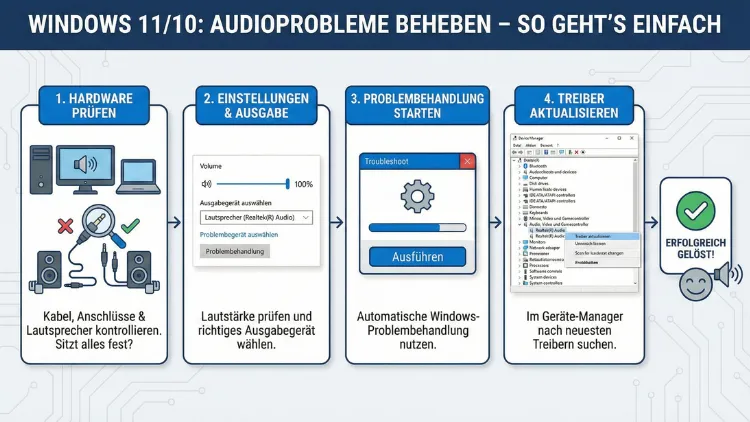 Windows 11/10: Audioprobleme beheben – so geht’s einfach