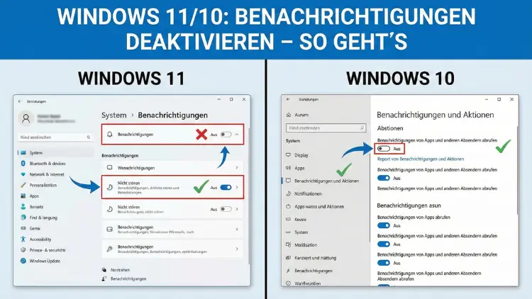 Windows 11/10: Benachrichtigungen deaktivieren – so geht’s
