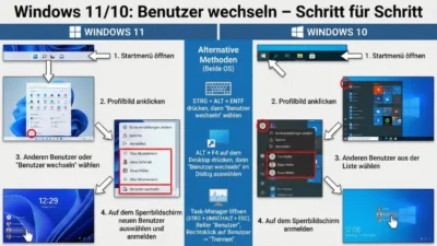 Windows 11/10: Benutzer wechseln – Schritt für Schritt