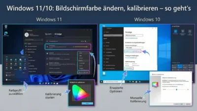 Windows 11/10: Bildschirmfarbe ändern, kalibrieren – so geht’s
