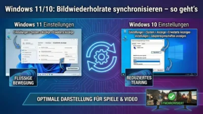 Windows 11/10: Bildwiederholrate synchronisieren – so geht’s