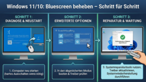 Windows 11/10: Bluescreen beheben – Schritt für Schritt