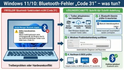 Windows 11/10: Bluetooth-Fehler „Code 31“ – was tun?