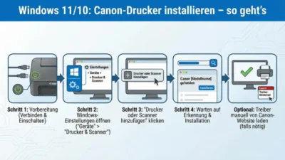 Windows 11/10: Canon-Drucker installieren – so geht’s