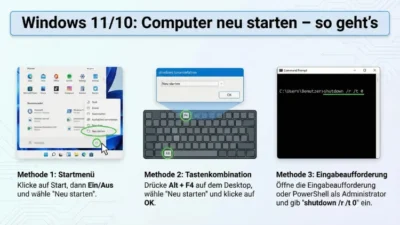 Windows 11/10: Computer neu starten – so geht’s