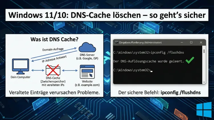 Windows 11/10: DNS-Cache löschen – so geht’s sicher