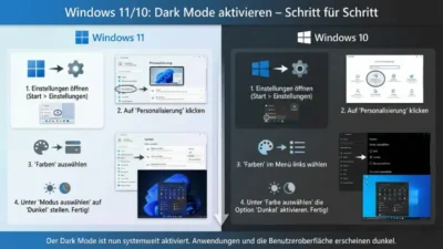 Windows 11/10: Dark Mode aktivieren – Schritt für Schritt