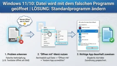 Windows 11/10: Datei wird mit dem falschen Programm geöffnet | Lösung