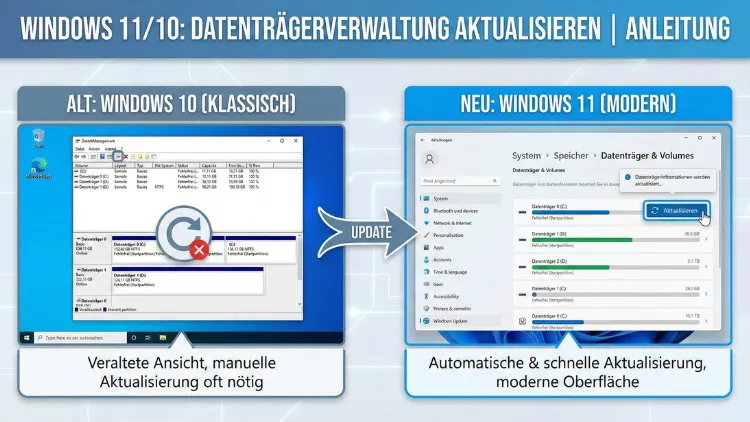 Windows 11/10: Datenträgerverwaltung aktualisieren | Anleitung