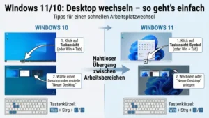 Windows 11/10: Desktop wechseln – so geht’s einfach