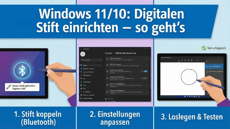 Windows 11/10: Digitalen Stift einrichten – so geht’s